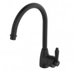 Eleanor Gooseneck Sink Mixer Matte Black With Matte Black Handle Eleanor Gooseneck Sink Mixer Matte Black With Matte Black Handle